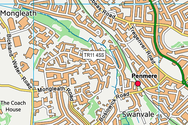 TR11 4SS map - OS VectorMap District (Ordnance Survey)