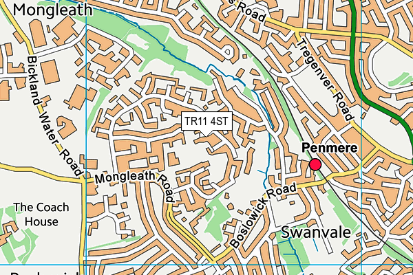 TR11 4ST map - OS VectorMap District (Ordnance Survey)