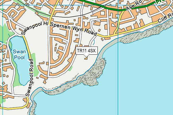 TR11 4SX map - OS VectorMap District (Ordnance Survey)