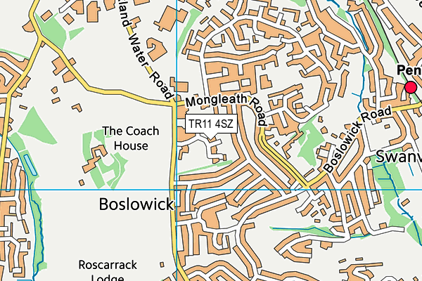 TR11 4SZ map - OS VectorMap District (Ordnance Survey)