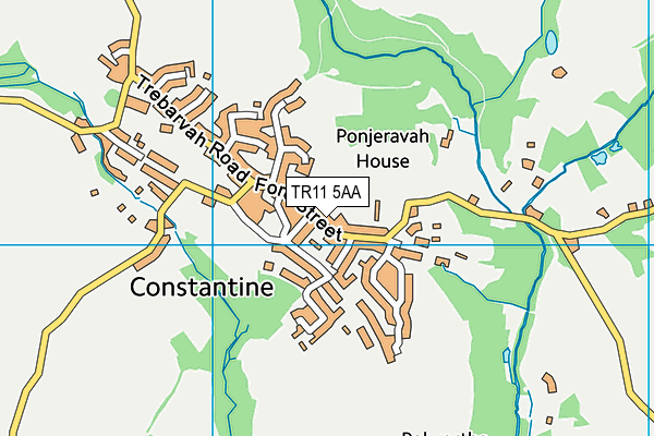 TR11 5AA map - OS VectorMap District (Ordnance Survey)