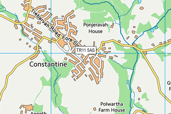 TR11 5AS map - OS VectorMap District (Ordnance Survey)
