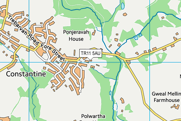 TR11 5AU map - OS VectorMap District (Ordnance Survey)