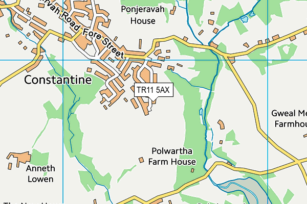 TR11 5AX map - OS VectorMap District (Ordnance Survey)