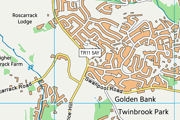 TR11 5AY map - OS VectorMap District (Ordnance Survey)
