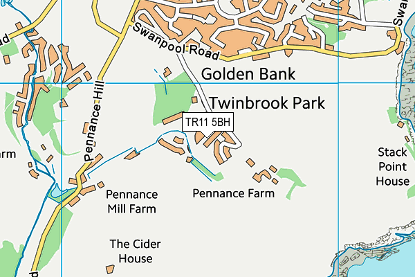 TR11 5BH map - OS VectorMap District (Ordnance Survey)