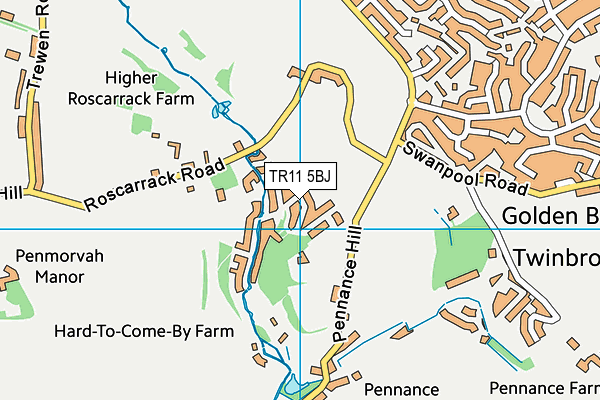 TR11 5BJ map - OS VectorMap District (Ordnance Survey)