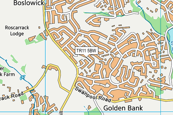 TR11 5BW map - OS VectorMap District (Ordnance Survey)