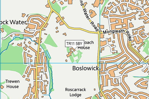 TR11 5BY map - OS VectorMap District (Ordnance Survey)