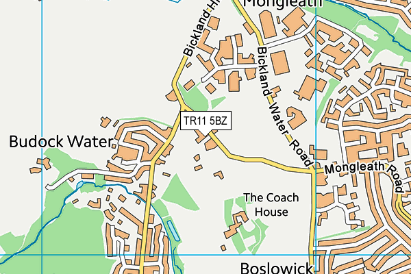 TR11 5BZ map - OS VectorMap District (Ordnance Survey)