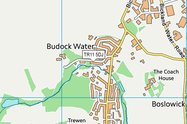 TR11 5DJ map - OS VectorMap District (Ordnance Survey)