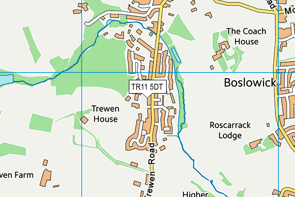 TR11 5DT map - OS VectorMap District (Ordnance Survey)
