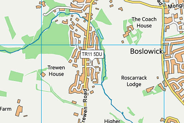 TR11 5DU map - OS VectorMap District (Ordnance Survey)