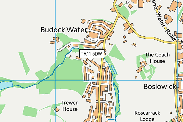 TR11 5DW map - OS VectorMap District (Ordnance Survey)
