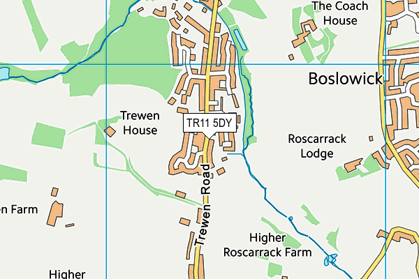 TR11 5DY map - OS VectorMap District (Ordnance Survey)