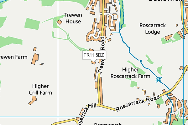 TR11 5DZ map - OS VectorMap District (Ordnance Survey)