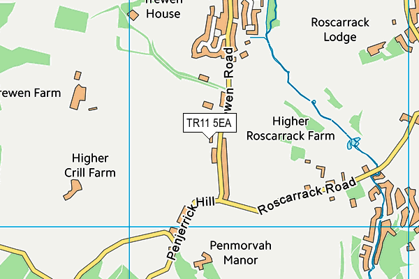 TR11 5EA map - OS VectorMap District (Ordnance Survey)