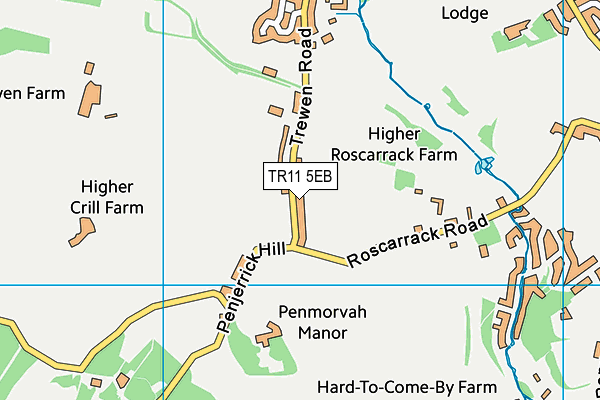 TR11 5EB map - OS VectorMap District (Ordnance Survey)