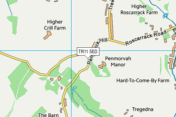 TR11 5ED map - OS VectorMap District (Ordnance Survey)