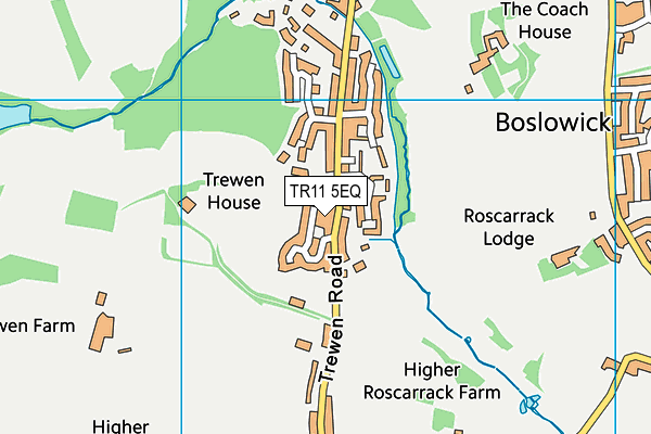 TR11 5EQ map - OS VectorMap District (Ordnance Survey)