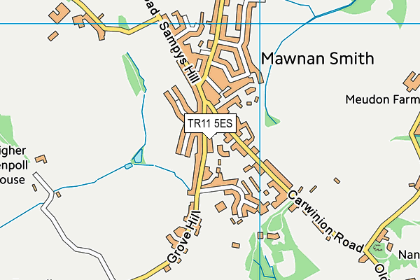 TR11 5ES map - OS VectorMap District (Ordnance Survey)