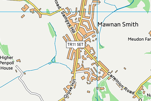TR11 5ET map - OS VectorMap District (Ordnance Survey)