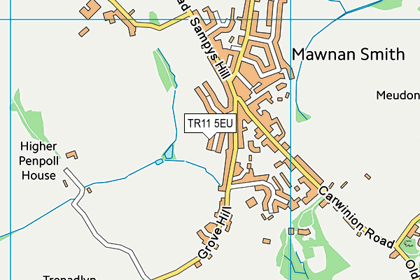 TR11 5EU map - OS VectorMap District (Ordnance Survey)