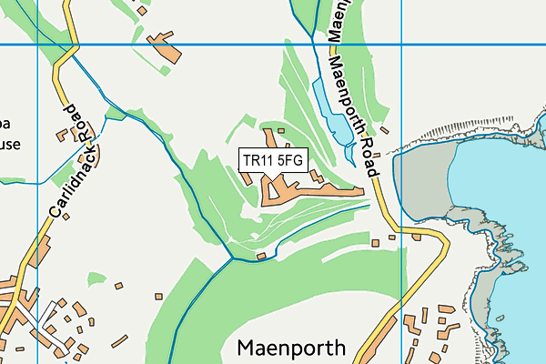 TR11 5FG map - OS VectorMap District (Ordnance Survey)