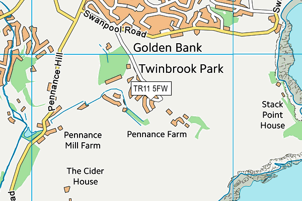 TR11 5FW map - OS VectorMap District (Ordnance Survey)