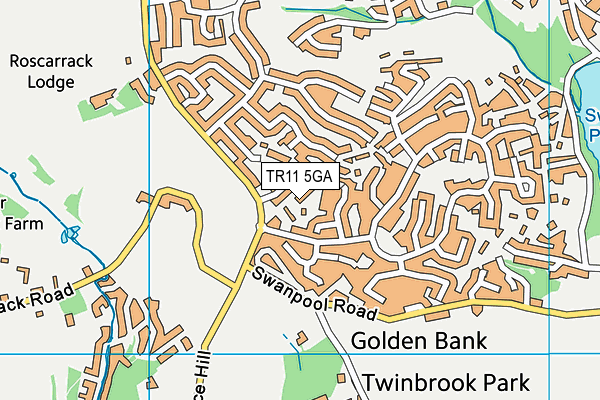 TR11 5GA map - OS VectorMap District (Ordnance Survey)