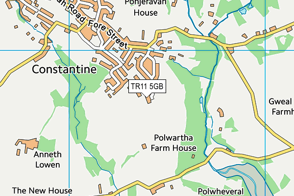 TR11 5GB map - OS VectorMap District (Ordnance Survey)