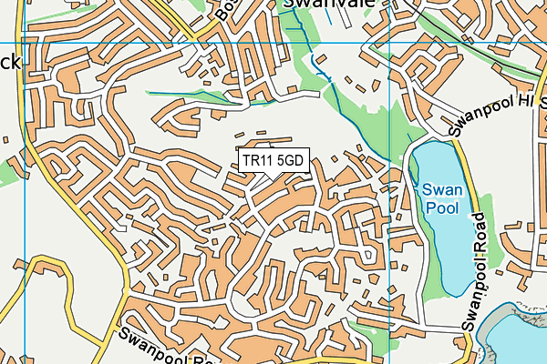 TR11 5GD map - OS VectorMap District (Ordnance Survey)