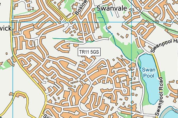 TR11 5GS map - OS VectorMap District (Ordnance Survey)