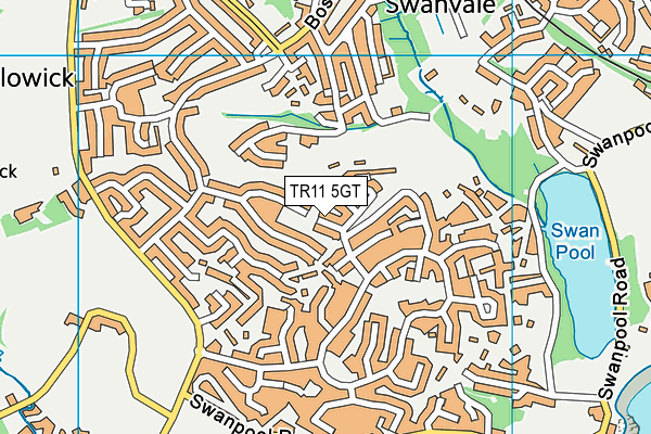 TR11 5GT map - OS VectorMap District (Ordnance Survey)