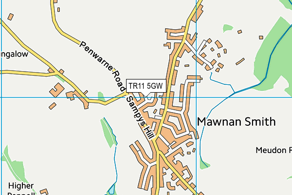 TR11 5GW map - OS VectorMap District (Ordnance Survey)