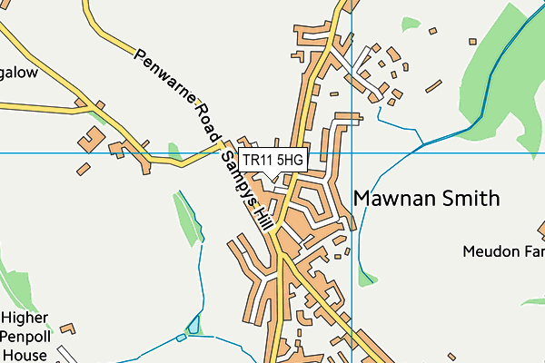 TR11 5HG map - OS VectorMap District (Ordnance Survey)