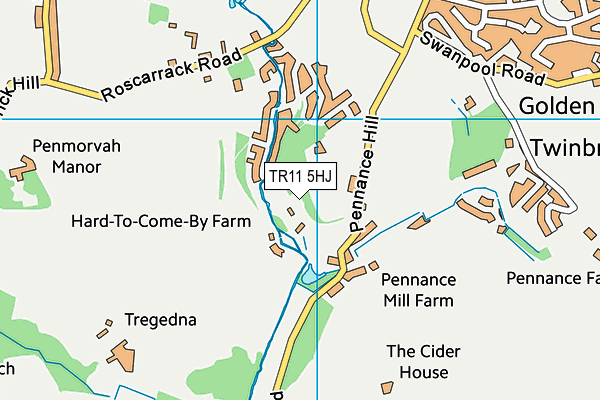 TR11 5HJ map - OS VectorMap District (Ordnance Survey)