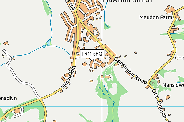 Mawnan C Of E Va Primary School map (TR11 5HQ) - OS VectorMap District (Ordnance Survey)
