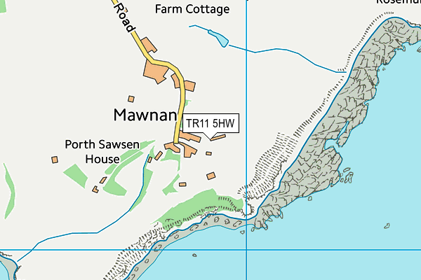 TR11 5HW map - OS VectorMap District (Ordnance Survey)