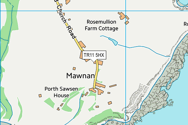 TR11 5HX map - OS VectorMap District (Ordnance Survey)