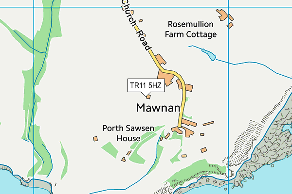 TR11 5HZ map - OS VectorMap District (Ordnance Survey)