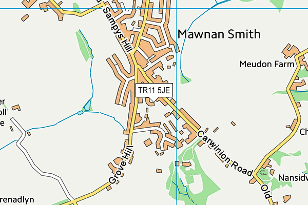 TR11 5JE map - OS VectorMap District (Ordnance Survey)