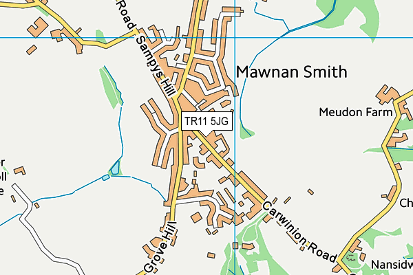 TR11 5JG map - OS VectorMap District (Ordnance Survey)