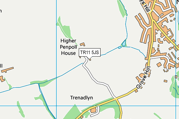 TR11 5JS map - OS VectorMap District (Ordnance Survey)
