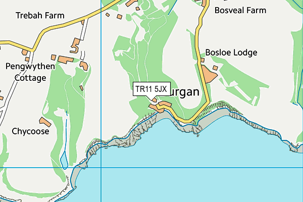 TR11 5JX map - OS VectorMap District (Ordnance Survey)