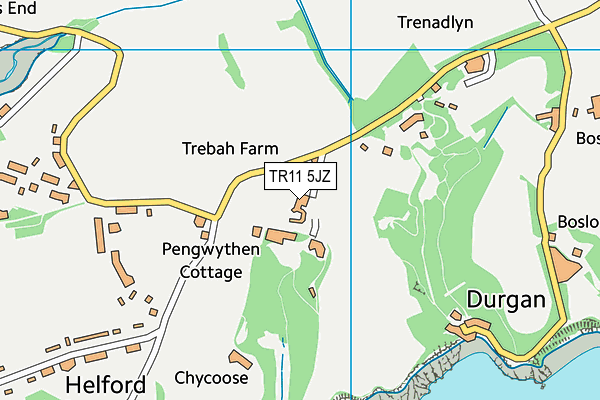 TR11 5JZ map - OS VectorMap District (Ordnance Survey)