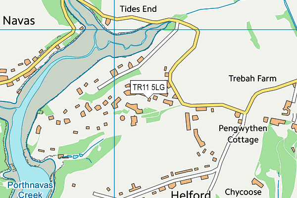 TR11 5LG map - OS VectorMap District (Ordnance Survey)