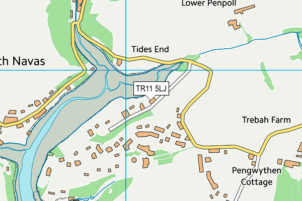 TR11 5LJ map - OS VectorMap District (Ordnance Survey)