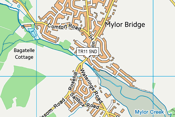 TR11 5ND map - OS VectorMap District (Ordnance Survey)