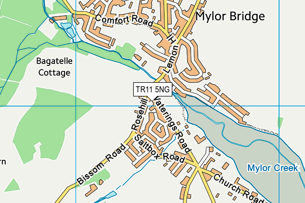 TR11 5NG map - OS VectorMap District (Ordnance Survey)